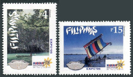Philippines 2529-2531, MNH. EXPO Lisbon-1998. Boat On Lake,Vinta On Water.Shell, - Filipinas