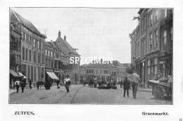 Prent - Groenmarkt - Zutphen   - 8.5x12.5 Cm - Zutphen