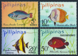 Philippines 1138-1140, C104, MNH. Michel 1009-1012. Tropical Fish, 1972. - Philippines