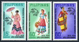 Philippines 1226-1228, MNH. Michel 1094-1096. UPU-100, 1974. National Costumes. - Filippijnen