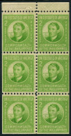 Philippines 462a Pane/6, Mint. Michel 439-II. Jose Rizal, 1941. - Philippines
