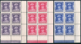 Philippines 519-521 Blocks/4, MNH. Mi 480-482. General Douglas MacArthur, 1948. - Filippijnen