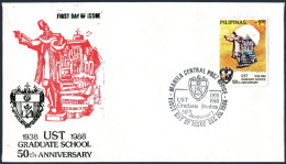 Philippines 1968, FDC. Michel 1923. UST Graduate School, 50th Ann. 1988. - Filipinas