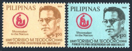 Philippines 1924-1925, MNH. Mi 1853-54. Toribio Teodoro, Shoe Manufacturer, 1988 - Filippine