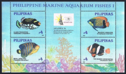 Philippines 2403 Sheet, MNH. ASEANPEX-1996. Marine Aquarium Fish. - Philippinen