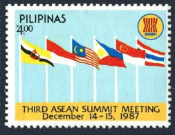 Philippines 1895, MNH. Michel 1820. 3rd ASEAN Summit, 1987. Flags. - Filippijnen