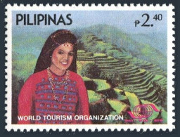 Philippines 1767, MNH. World Tourism Organization, 1985. Girl And Rice Terraces. - Filipinas