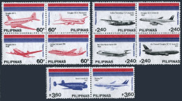 Philippines 1780-1785, MNH. Mi 1719-1728. Philippine Airlines, 45th Ann. 1986. - Filippijnen