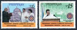 Philippines 2566-2567, MNH. President Joseph Ejercito Estrada, 1998. - Filippine