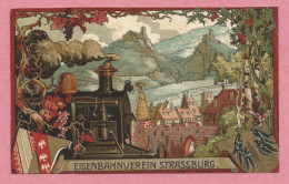 67 - STRASSBURG - STRASBOURG - Carte Signée Léo SCHNUG - Eisenbahnverein  - Voir état - Carte Légèrement Coupée - Straatsburg