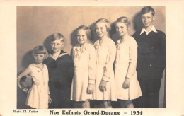 LUXEMBOURG 1934 - Carte Photo Les Enfants Grand - Ducaux, Altesses Royales De Luxembourg - Koninklijke Familie