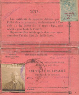 CERTIFICAT DE CAPACITE CIRCULTION DES AUTOMOBILES. PERPIGNAN 1920 - Historical Documents