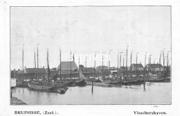 Prent - Visschershaven - Bruinisse - 8.5x12.5 Cm - Autres & Non Classés