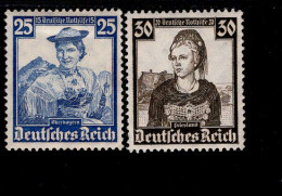 Deutsches Reich 595 - 596 Nothilfe Volkstrachten MLH * Falz Mint - Unused Stamps