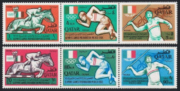 Qatar 103 Ce-103A Fh, Hinged. Mi 259-264.Olympics Mexico-1968.Equestrian,Javelin - Qatar