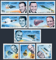 Qatar 104-104A, MNH. Mi 142-149. Astronauts, 1966. Stafford, Schirra, Borman. - Qatar