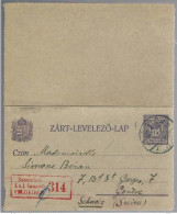 Hungria, 1917, For Geneve, Censura - Storia Postale