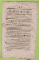 1834 BULLETIN DES LOIS - SOLDATS CLASSE 1832 - PONT SUSPENDU SUR LA LOIRE PRES DE FOURCHAMBAULT NEVERS AU PORT DE GIVRY - Gesetze & Erlasse