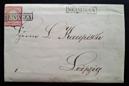 Deutsches Reich 1872, Brief Mit Inhalt MEININGEN Nach Leipzig - Cartas & Documentos