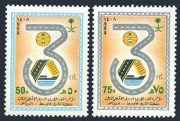 Saudi Arabia 1073-1074, MNH. Mi 906-907. 3rd Regional Highways Conference, 1988. - Arabia Saudita