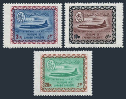 Saudi Arabia C30-C32, MNH. Air Post 1964. Saudi Airlines Convair.Saud Cartouche - Saoedi-Arabië
