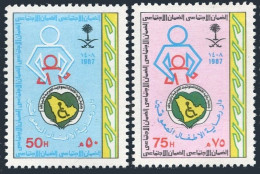 Saudi Arabia 1056-1057, MNH. Michel 889-890. Home For Disabled Children, 1987. - Arabia Saudita