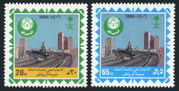 Saudi Arabia 972-973,MNH.Michel 835-836. Rijadh Municipality,50th Ann.Highway. - Saoedi-Arabië