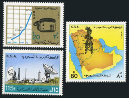 Saudi Arabia 808-810, MNH. Michel 688-690. Telephone, Microwave, Satellite,1981. - Arabie Saoudite