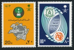 Saudi Arabia 869-870, MNH. Mi 775-776. Communications Year WCY-1983.UPU, ITU. - Saudi Arabia