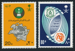 Saudi Arabia 869-870, MNH. Mi 775-776. Communications Year WCY-1983.UPU, ITU. - Arabie Saoudite