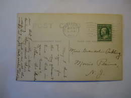 UNITED STATES   POSTCARDS PRINSETON  UNIVERSITY  1913 POSTMARK PRINSETON - Other & Unclassified