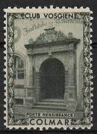 CLUB VOSGIEN COLMAR ** PORTE RENAISSANCE - Tourism (Labels)