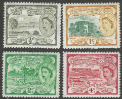 St Kitts-Nevis. 1954-63 QEII. 5 MH Values To 4c. SG 106a Etc. M5066 - St.Christopher-Nevis & Anguilla (...-1980)
