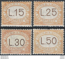 1927-28 San Marino Segnatasse 4v. Bc. MNH Sassone N. Tx 28/31 - Altri & Non Classificati