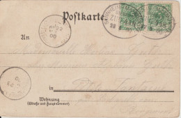 1900 - ALSACE - CONVOYEUR BAHNPOST SENNHEIM MASMÜNSTER (IND 10) ZUG 448 - CP PUB GRUSS FRANCK ! => PETITE FONTAINE - Cartas & Documentos