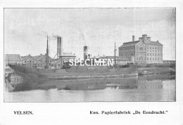 Prent - Kon. Papierfabriek De Eendracht - Velsen  - 8.5x12.5 Cm - Autres & Non Classés