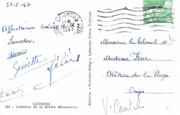 TIMBTR N° 716 A-  MARIANNE DE GANDON  - TARIF DU 8 7 47  CP 5 MOTS  - 1947  -  SEUL SUR CP - Postal Rates