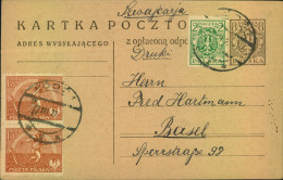 1922, Wernekarte Eines Geschäftes In LODZ - Covers & Documents