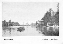 Prent - Gezicht Op De Zaan - Zaandam  - 8.5x12.5 Cm - Zaandam