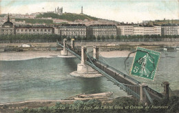 LYON : PONT DE L'HOTEL DIEU ET COTEAU DE FOURVIERE - Sonstige & Ohne Zuordnung