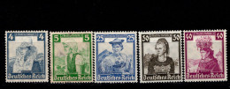 Deutsches Reich 590 - 597 Ex Nothilfe Volkstrachten MNH Postfrisch ** Neuf - Nuovi