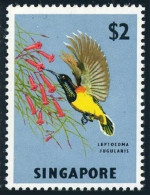 Singapore 68, MNH. Michel 67. Bird Leptocoma Jugularis. Flowers 1963. - Singapore (1959-...)