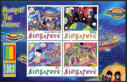 Singapore 946a Sheet, MNH. World Stamp EXPO London-2000. Children's Drawings. - Singapur (1959-...)