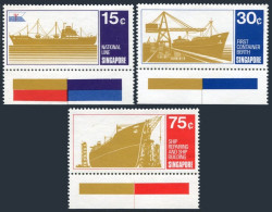 Singapore 126-128-tab,MNH. Mi 126-128. Neptune Oriental Lines.Shipping Industry. - Singapore (1959-...)