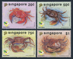 Singapore 637-640,MNH.Michel 668-671. Crabs 1992.Mosaic,Johnson's,Swamp Forest, - Singapur (1959-...)