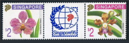 Singapore 715-716a Pair,MNH.Michel 761-762. Orchids Vanda Marlie,SINGAPORE-1995. - Singapour (1959-...)