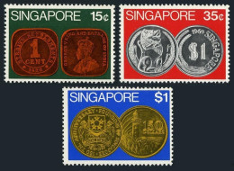 Singapore 150-152, MNH. Michel 153-155. Singapore Coins, 1972. - Singapore (1959-...)