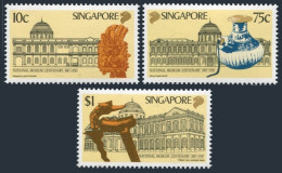 Singapore 511-513, MNH. Mi 539-541 1987. National Museum, 1987. Views,artifacts. - Singapur (1959-...)