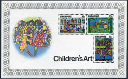 Singapore 287a Sheet, MNH/hinged. Michel Bl.9. Children's Drawings, L977. - Singapore (1959-...)