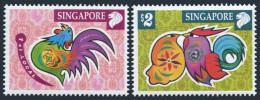 Singapore 1125-1126, MNH. New Year 2005. Lunar Year Of The Rooster. - Singapore (1959-...)